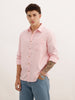 Solid Regular Fit Full Sleeve Shirt | Pink | WWSH9188F