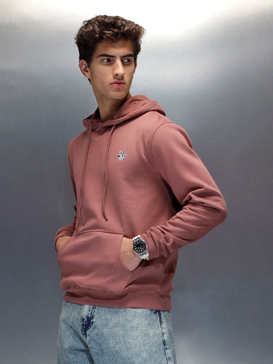 Men's casual hooded sweatshirt | Brown