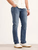 Straight Fit Faded Denim Jeans | Light Blue