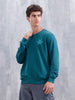 Loop Terry Cotton Brand Carrier Sweatshirt | Teal