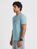 Slim Fit Placement Printed T-Shirt | Light Blue | WVTS9003MP_J26M