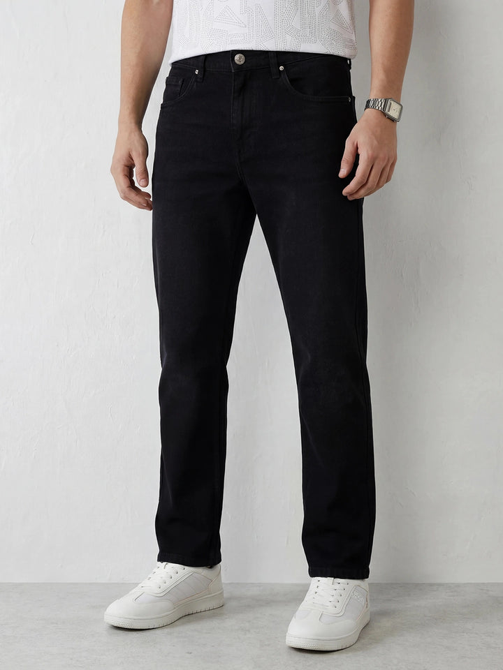 Loose Fit Denim Jeans | Black