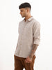 Regular Fit Checkered AOP Shirt | Brown