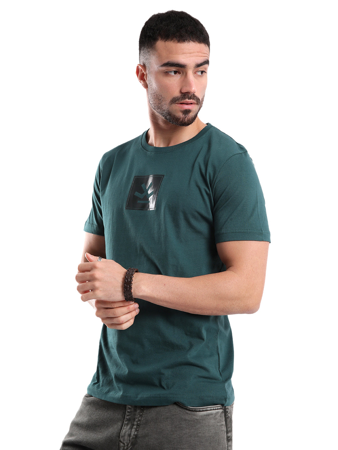 Urban Dark Green Printed T-Shirt