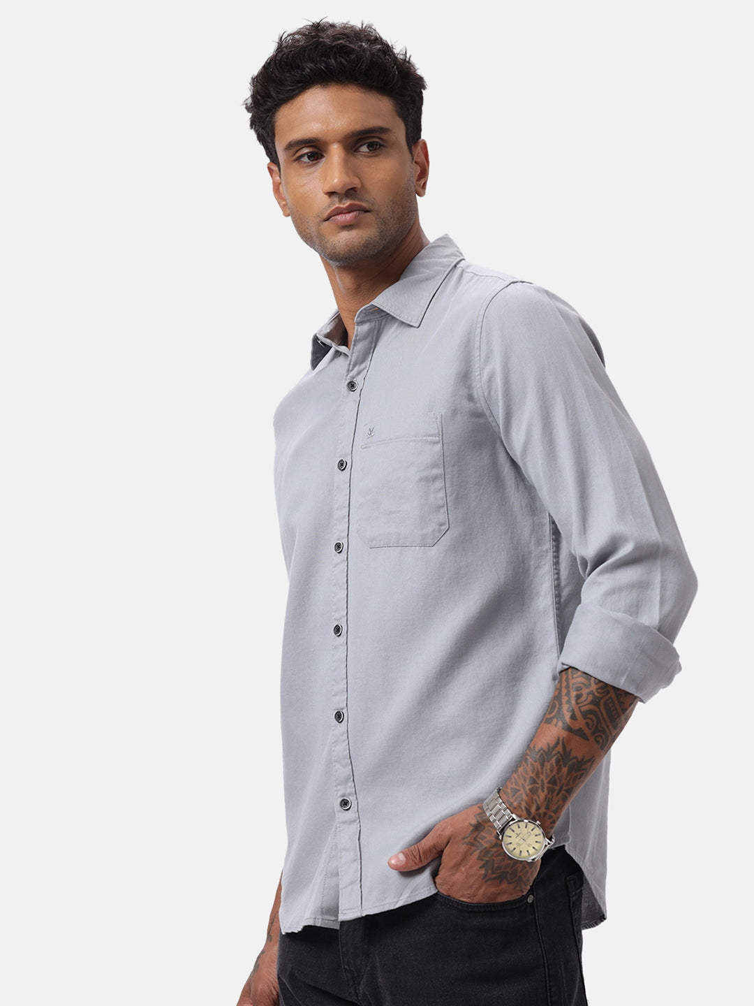 Solid Grey Premium Shirt