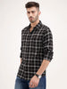 Regular Fit Checkered Shirt | Black