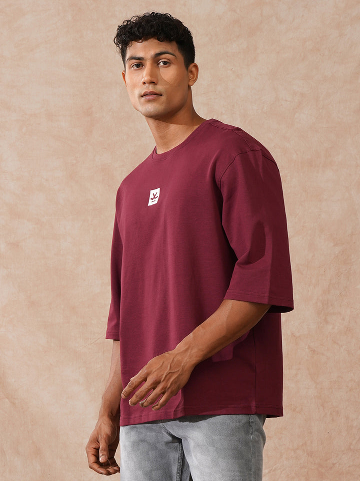 Solid 3/4th Sleeve T-Shirt | Maroon