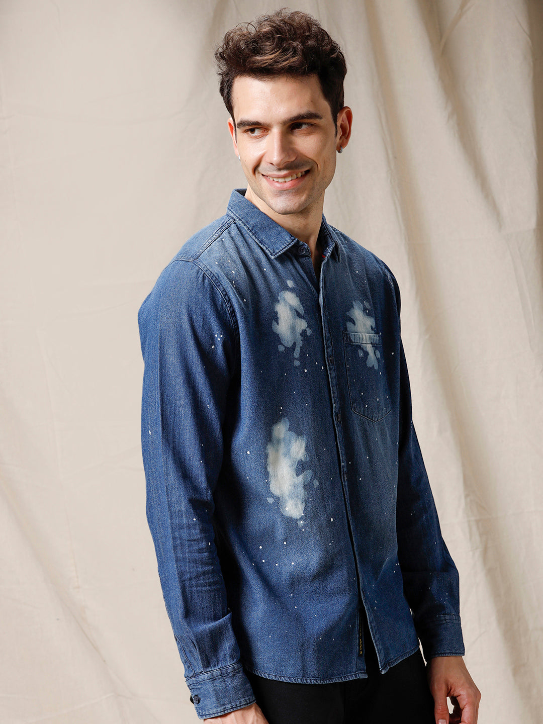 Abstract Splash Cotton Shirt