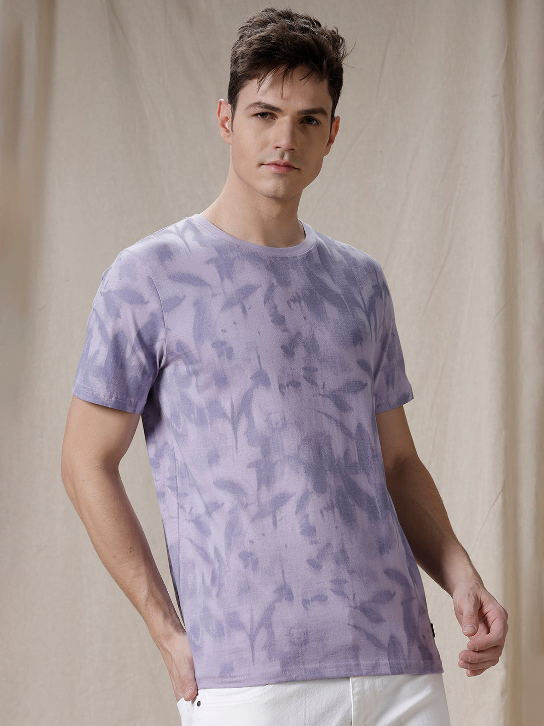 Artsy Purple AOP Printed T-Shirt