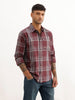 Regular Fit Checkered Shirt | Wine