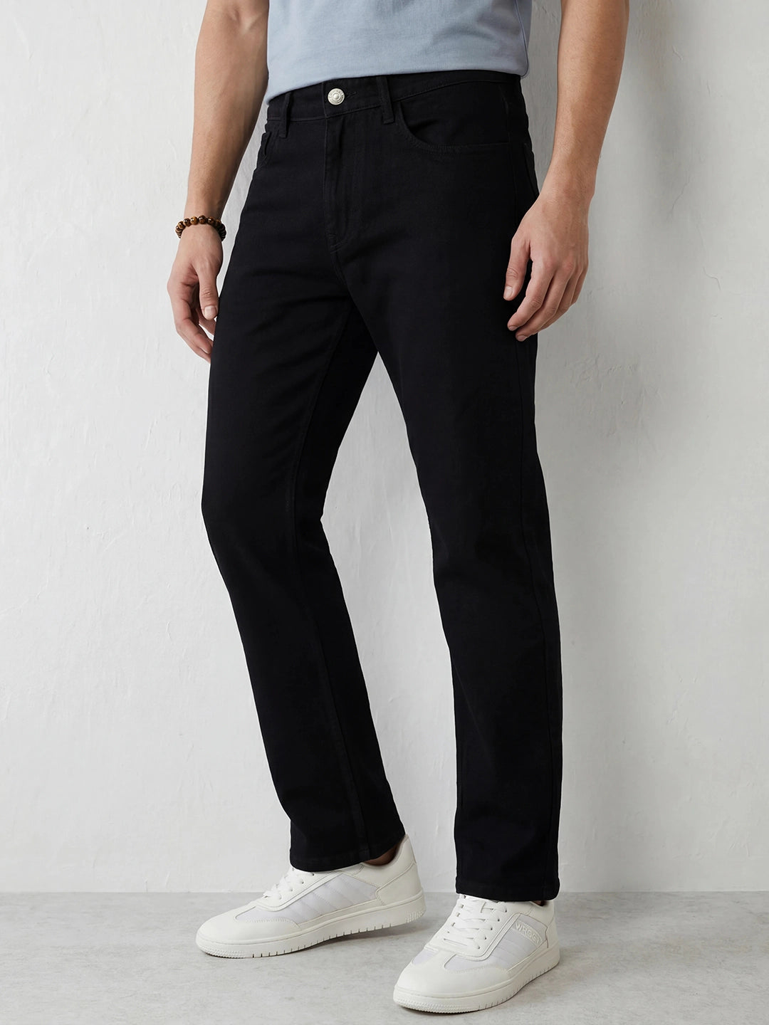 Solid Anti Fit Denim Jeans | Black