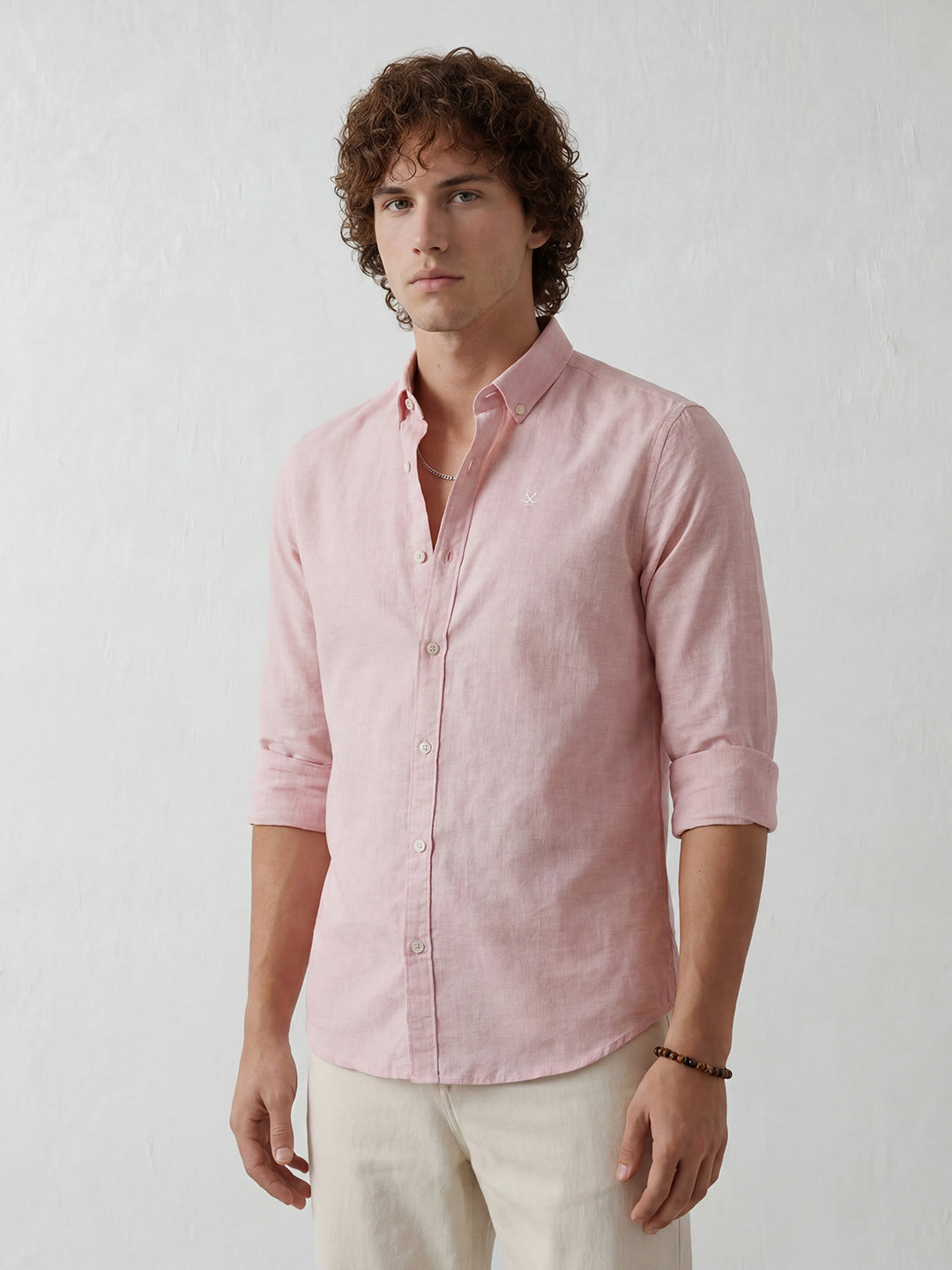Solid Regular Fit Full Sleeve Shirt | Orange