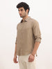 Slim Fit Solid Full Sleeve Shirt | Beige