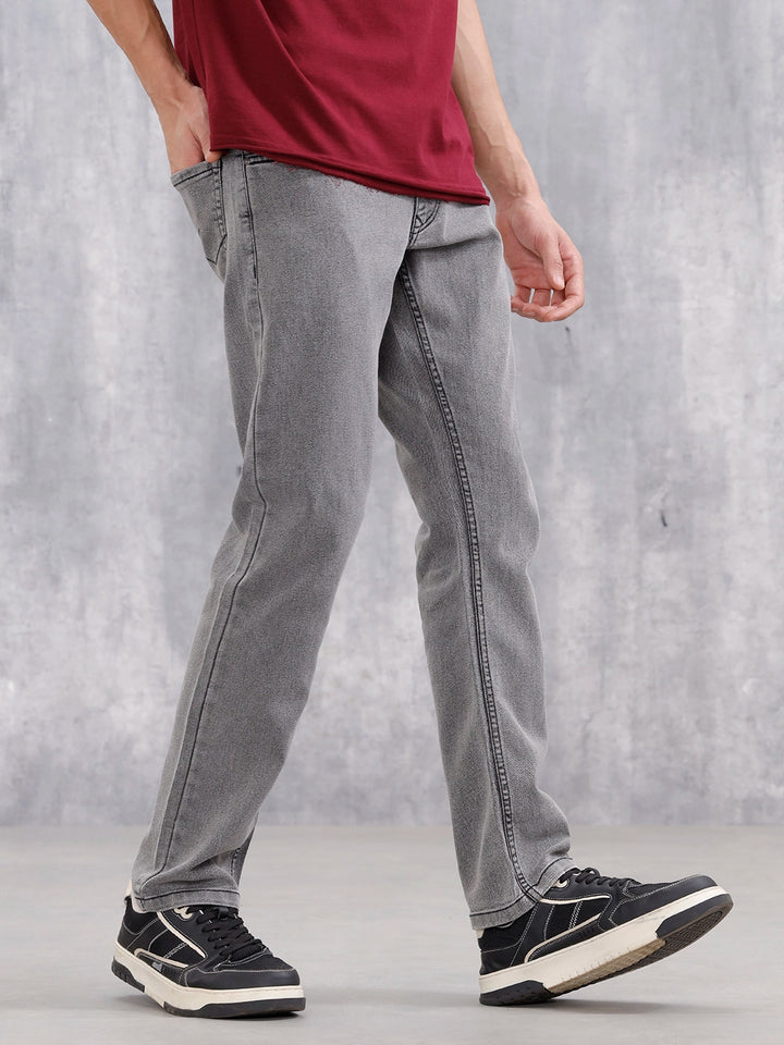 Men's Casual Straight Fit Jeans |  Grey