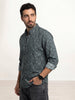 Slim Fit AOP Full Sleeve Shirt | Grey
