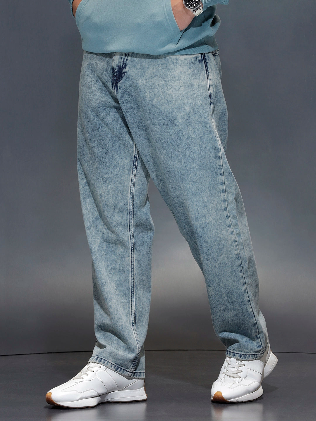 Men's casual loose fit jeans | Blue
