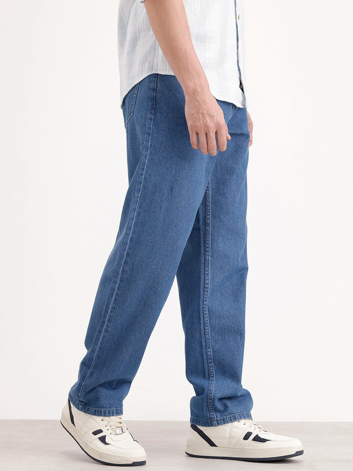 Loose Fit Denim Jeans | Blue