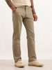 Solid Straight Fit Blended Trouser | Olive | WTR0200SR4065S