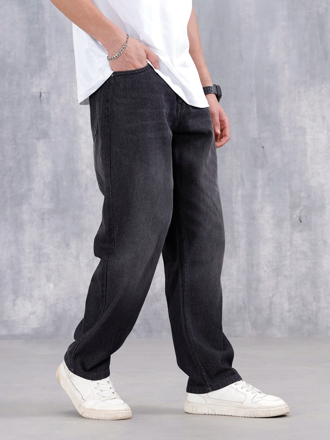 Men's Casual Loose Fit Jeans | Grey