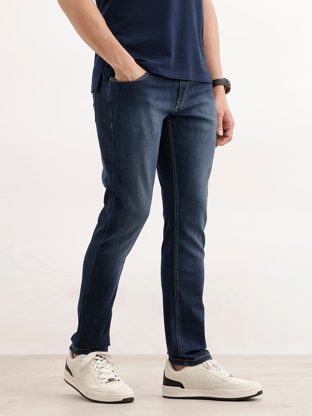 Solid Slim Fit Denim Jeans  | Blue