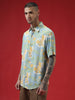 Breezy Blue Tropical Print Shirt