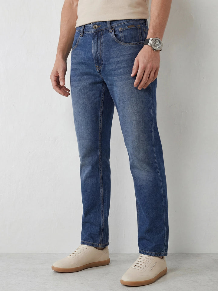 Anti Fit Light Faded Denim Jeans | Blue