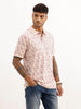 Slim Fit AOP Polo T-Shirt | Pink