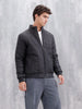 Casual Regular Fit Stand Collar Puffer Jacket | Black