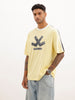 Oversized Placement Printed T-Shirt | Yellow