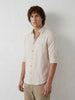 Solid Regular Fit Full Sleeve Shirt | Beige