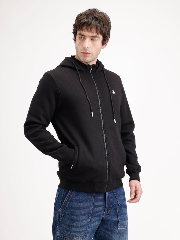 Regular Fit Hooded Sweatshirt | Black