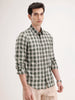Regular Fit Checkered Shirt | Light Green
