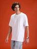 Men’s Oversized Graphic Printed Tee | White