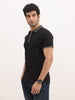 Classic Slim Fit Tipping Collar Polo T-Shirt | Black