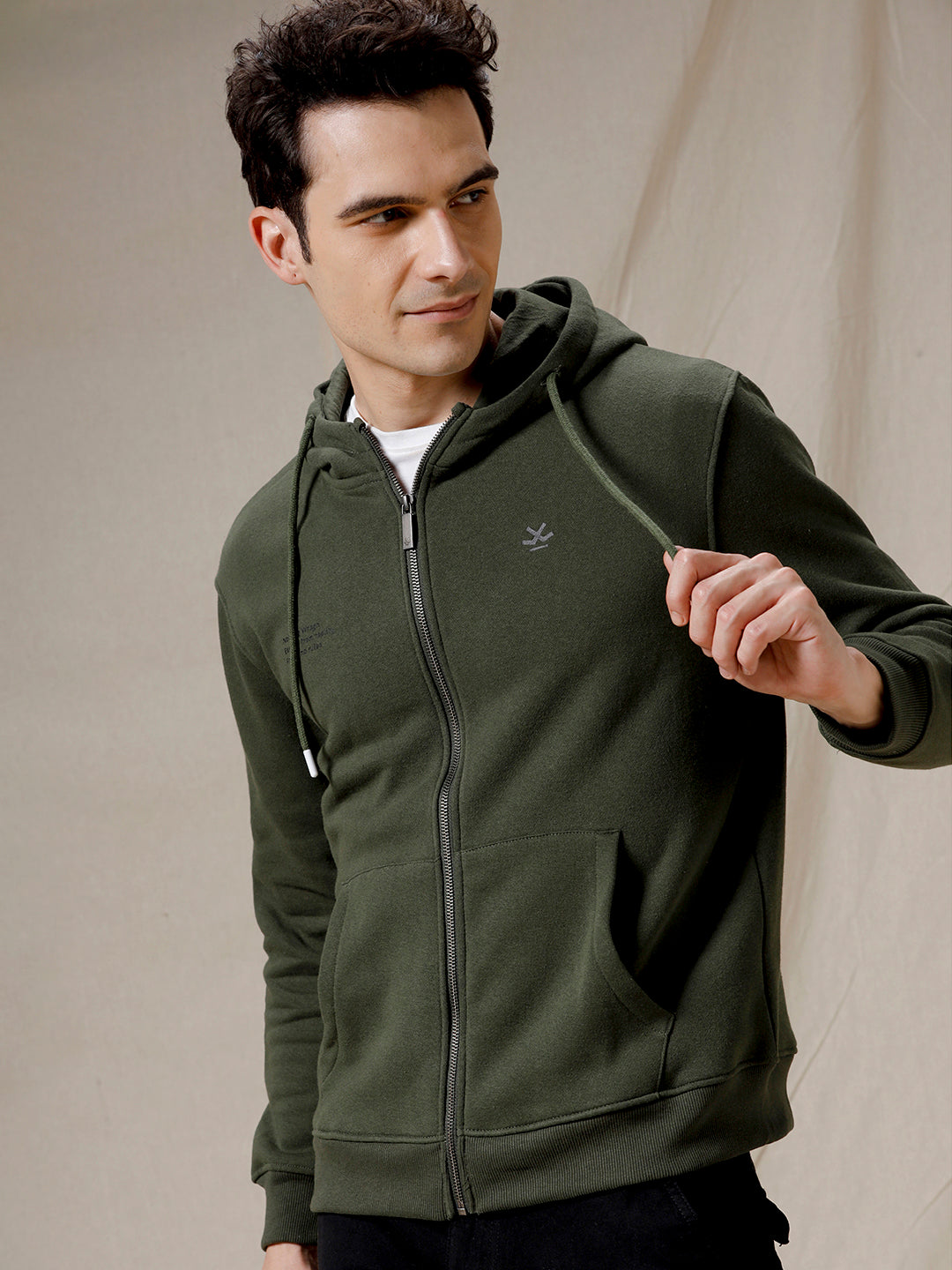 Solid Snug Olive Hoodie