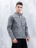 Men's Casual Slim Fit Biker Jacket | Grey