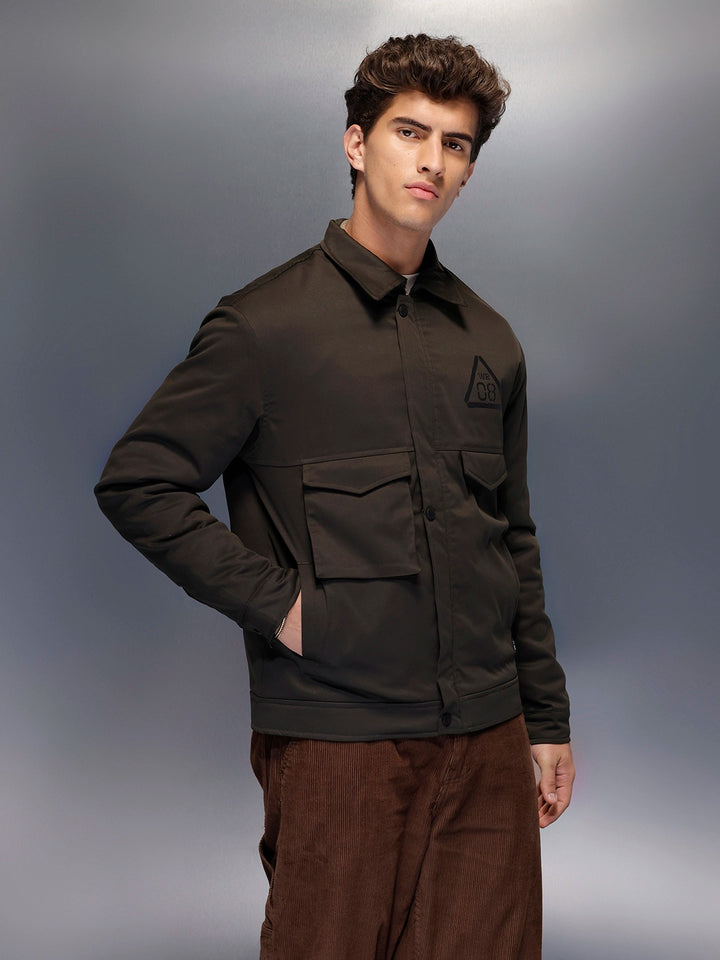 Men's Casual Comfort Fit Jacket   |  Olive