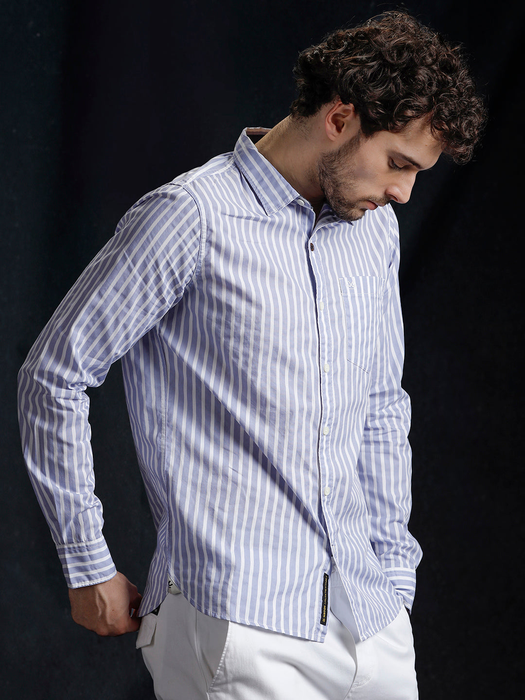 Striped Glow Casual Shirt