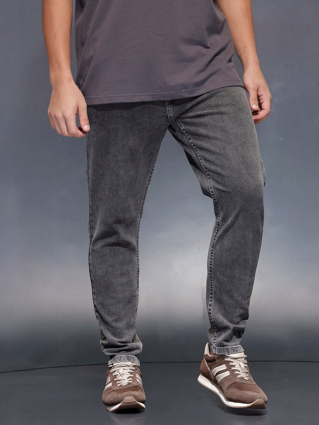 Men's skinny fit stretch jeans | Dark Grey