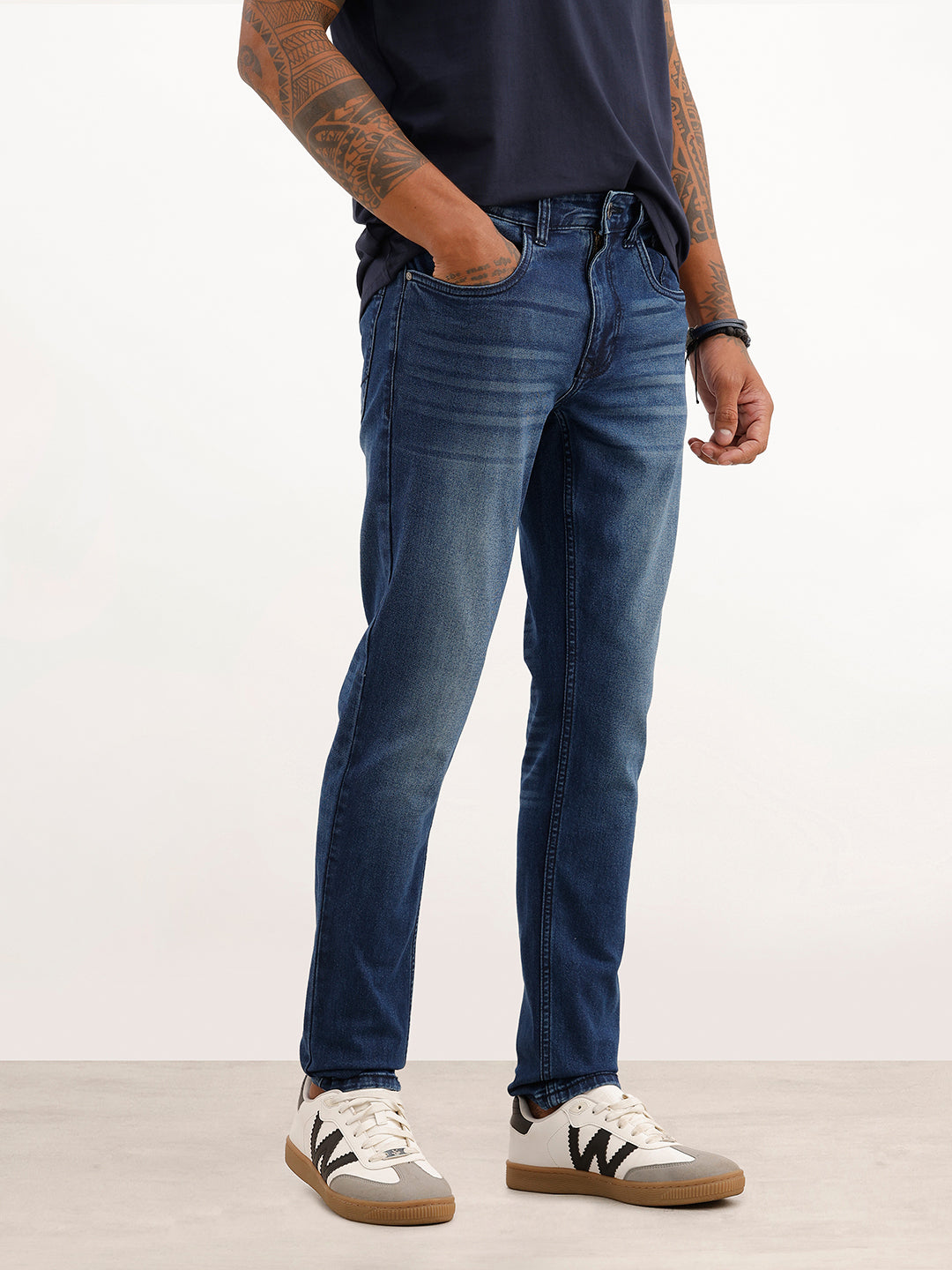 Faded Skinny Fit Denim Jeans | Blue