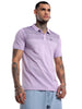 Classic Purple Gradient Printed Polo T-Shirt