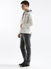 Hooded Solid White Denim Jacket