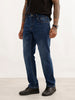 Regular Fit Faded Denim Jeans | Dark Blue