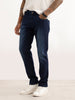 Faded Slim Fit Denim Jeans | Dark Blue