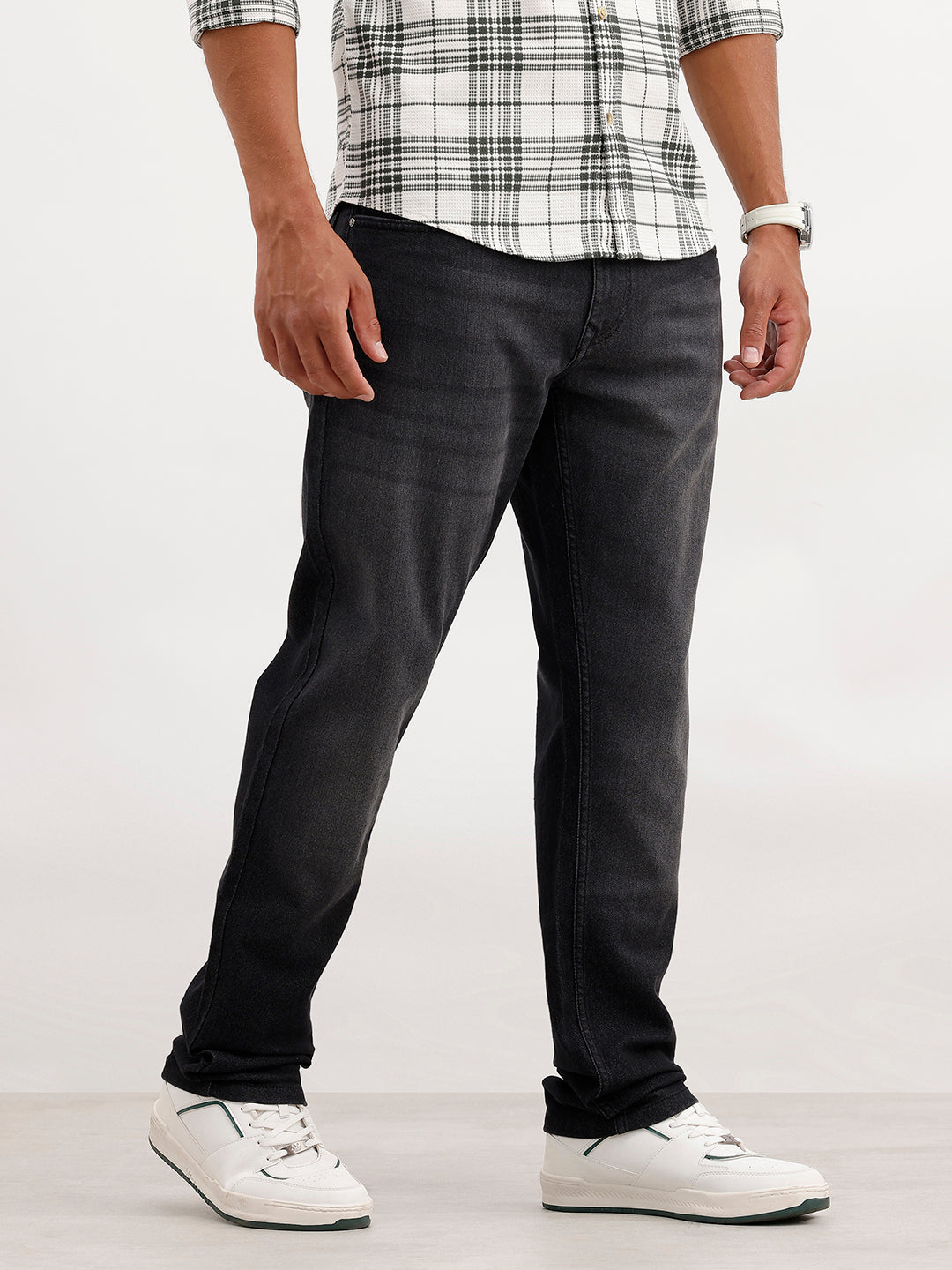 Faded Slim Fit Denim Jeans | Dark Grey
