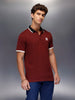 Solid Slim Fit Polo T-Shirt   |  Maroon
