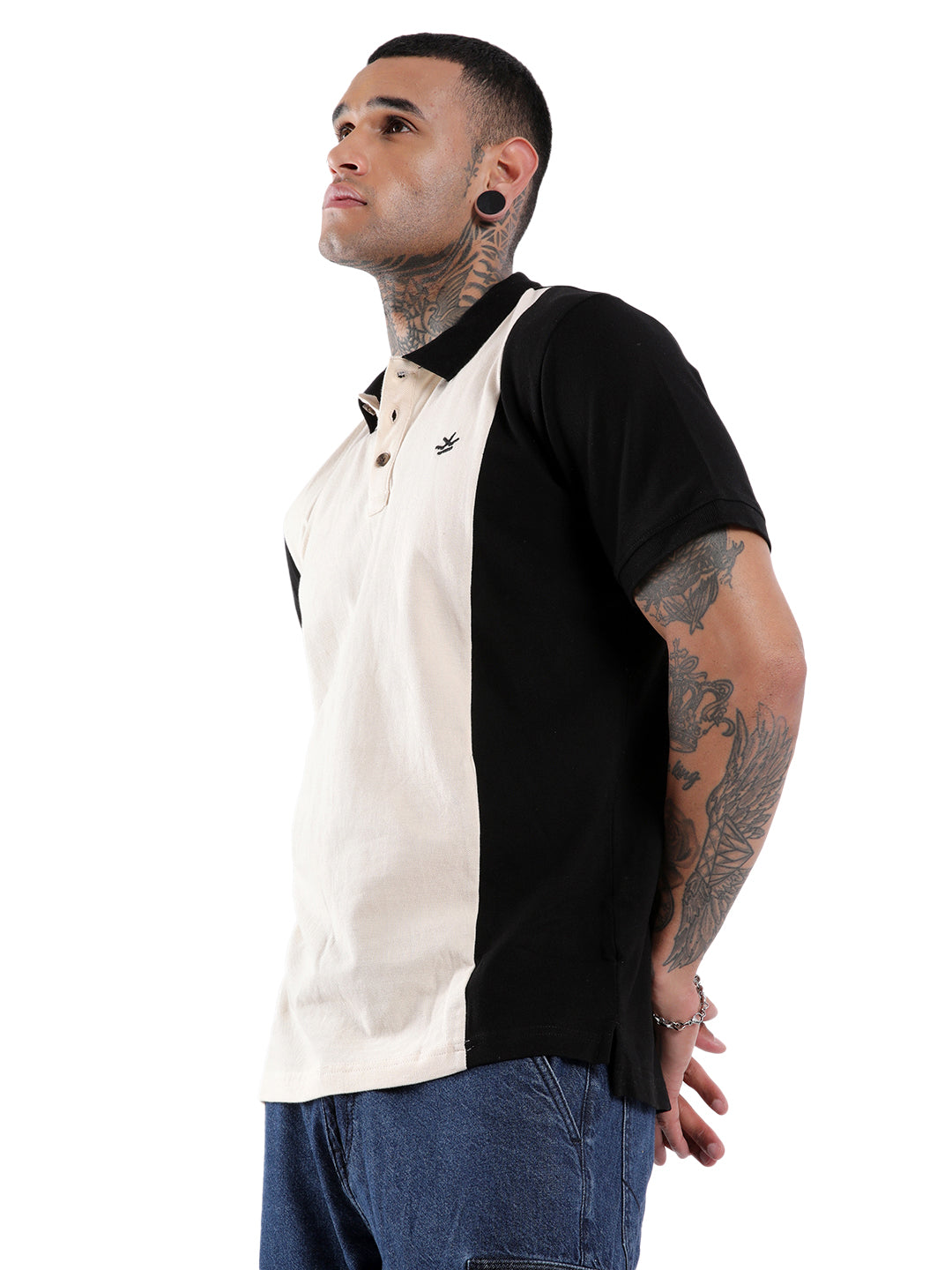 Elite Black And White Polo T-Shirt