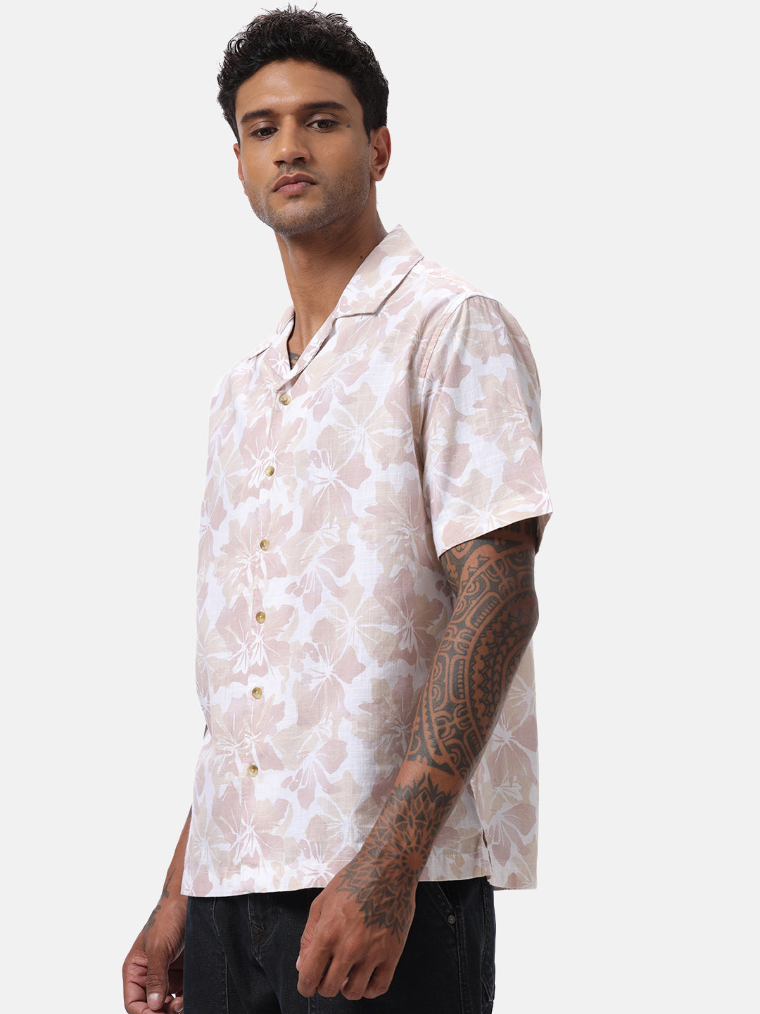 Pink Floral AOP Spoyl Shirt