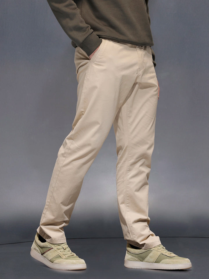 Men’srelax fit trousers | Khaki