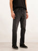 Faded Straight Fit Denim Jeans | Black